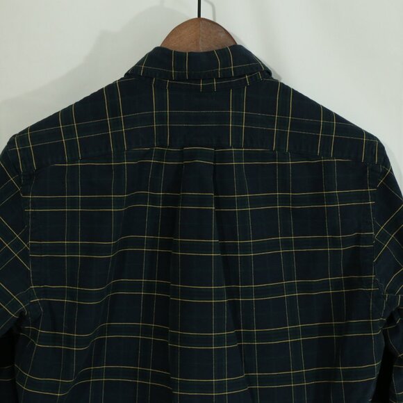 Heavyweight Ralph Lauren Button Down Shirt Men’s Small – Navy Plaid Check - Picture 6 of 7